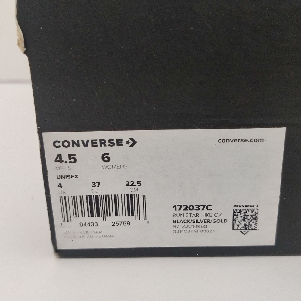 Women's Converse Run Star Hike Low Black 172037C - Picture 7 of 11